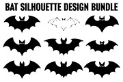bat silhouette designs bundle, an Illustration by Creativeshirt (Thumbnail 1 of 9)
