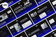 Blue Agency Business Plan PPT, a Presentation Template by graphicook (Thumbnail 1 of 10)