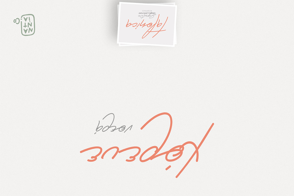 Greek Font Talonica, a Script Font by Greek fonts by nantia.co (Photo 8 of 17)