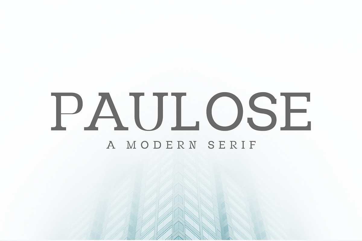 Paulose Modern Serif Font Family, a Serif Font by Symufa (Photo 1 of 7)
