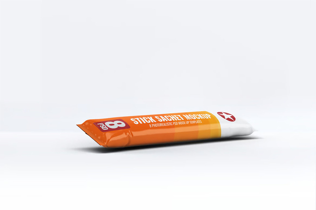 Stick Sachet Mock-Up, a Packaging Mockup by Se٧enStudio (Photo 2 of 8)