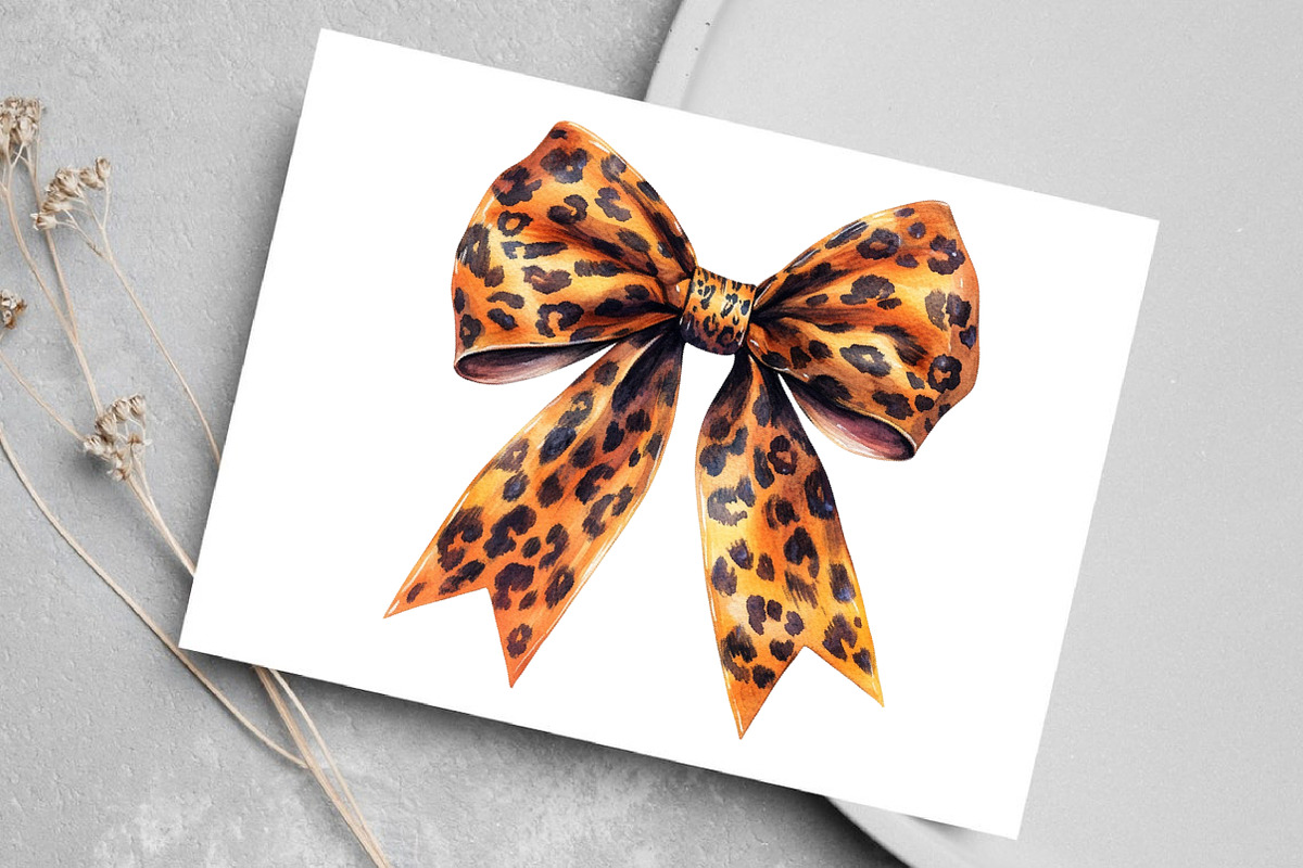 Leopard Print Christmas Clipart, an Illustration by Canvas Craft (Photo 4 of 7)