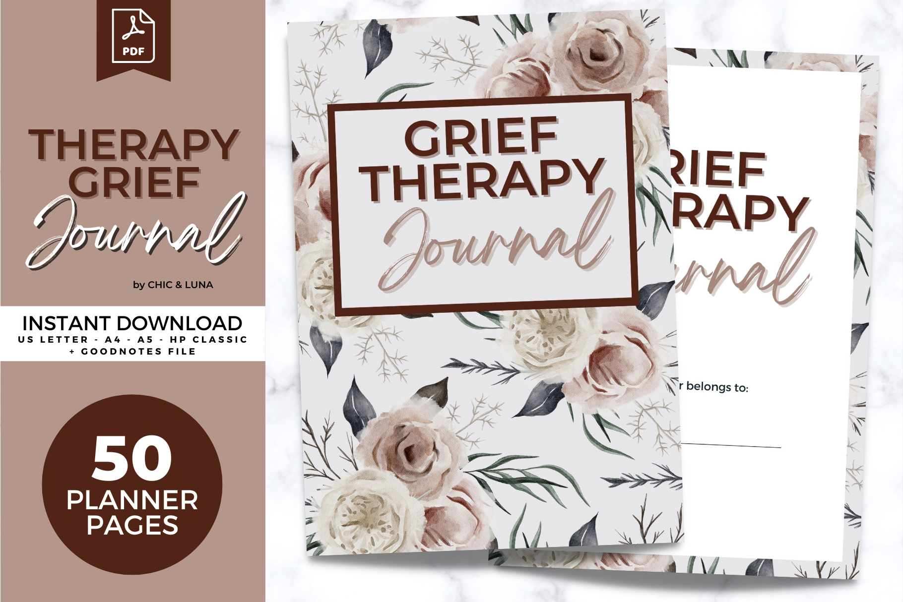 Grief Therapy Journal - Printable