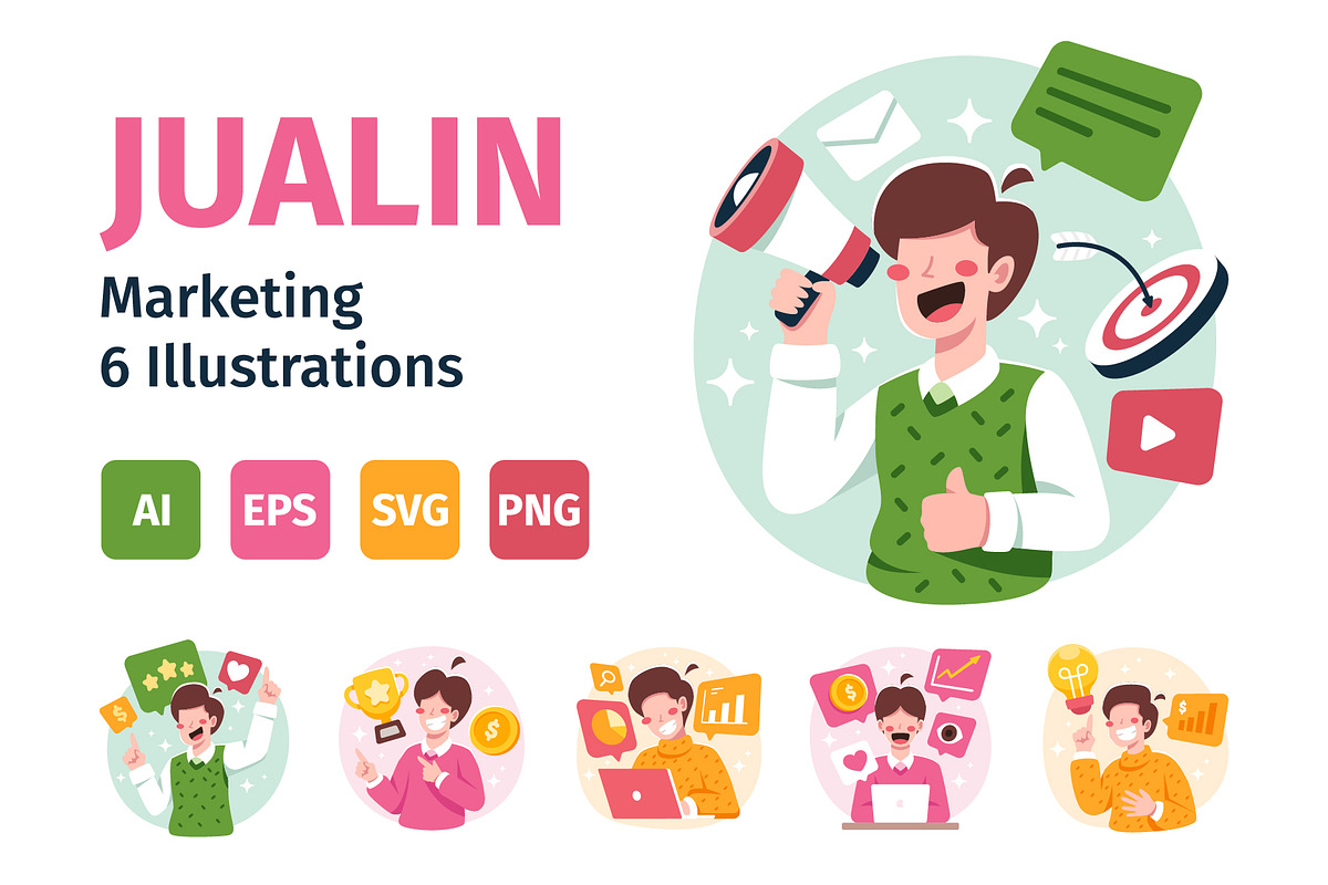 Jualin Marketing Illustration, a Work Illustration by Bilicube Studio (Photo 1 of 4)