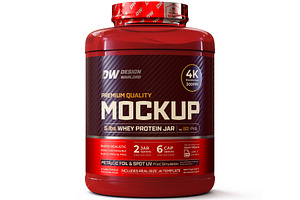 5lb Whey Protein Jar Mockup B2-Pro