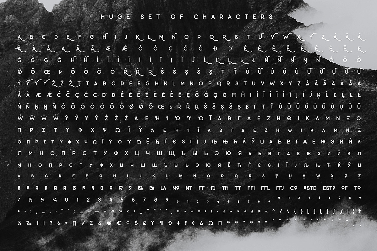 Minimalust Typeface - 2020 UPDATE, a Font by Wandery Supply (Photo 10 of 16)