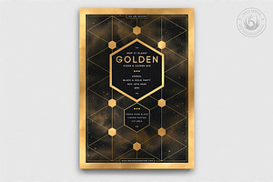 Black and Gold Flyer Template V21, a Flyer Template by ThatsDesignArt