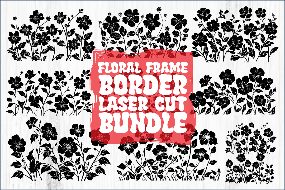 Floral Border & Frame Laser Cut Bund, an Object Graphic by jahid234 (Photo 1 of 11)