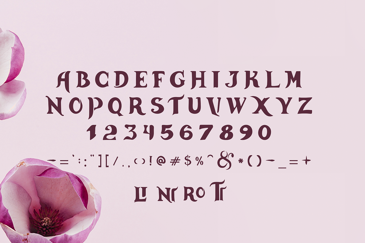 Ancient Tulip - Bold Serif Font preview 2