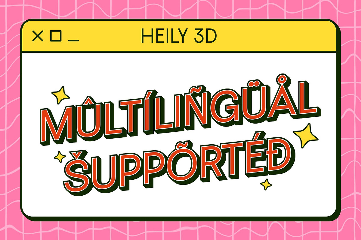 Heily 3D, a Sans Serif Font by Craft Supply Co. (Photo 7 of 8)