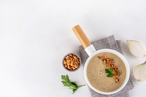 Cream of onion soup, a Food & Drink Photo by Rimma