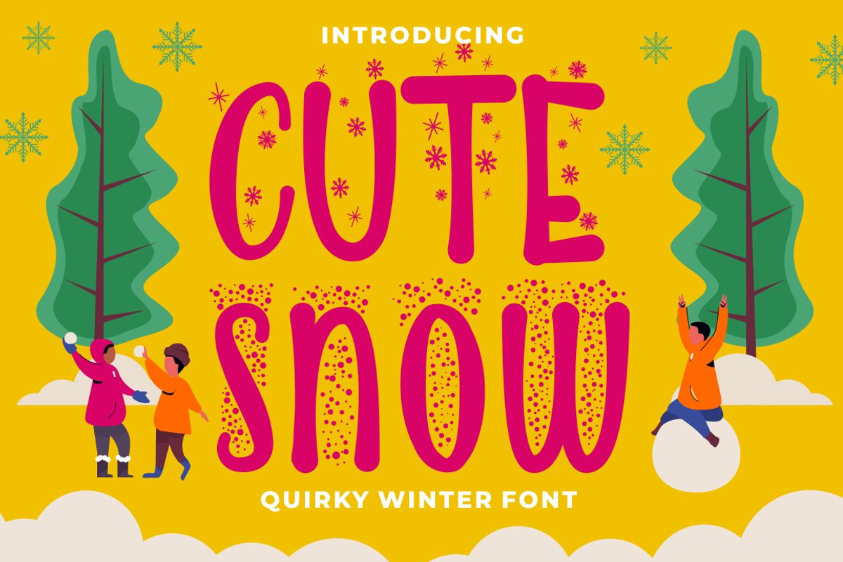 Cute Snow - Quirky Winter Font, a Font by PutraCetol Studio (Photo 1 of 18)