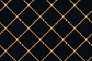 Seamless pattern elegant golden beaded grid pattern on black fab, a Pattern Graphic by Studio ANNA