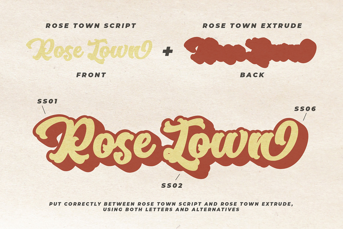 Rose Town - Retro Font preview 3