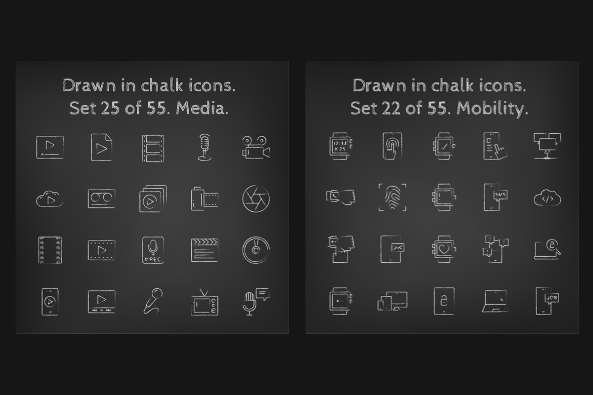 1100 Chalkboard vector icons pack, an Outline Icon by Visual Generation (Photo 15 of 31)
