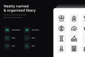 50 Museum icons, an Icon by Wencory