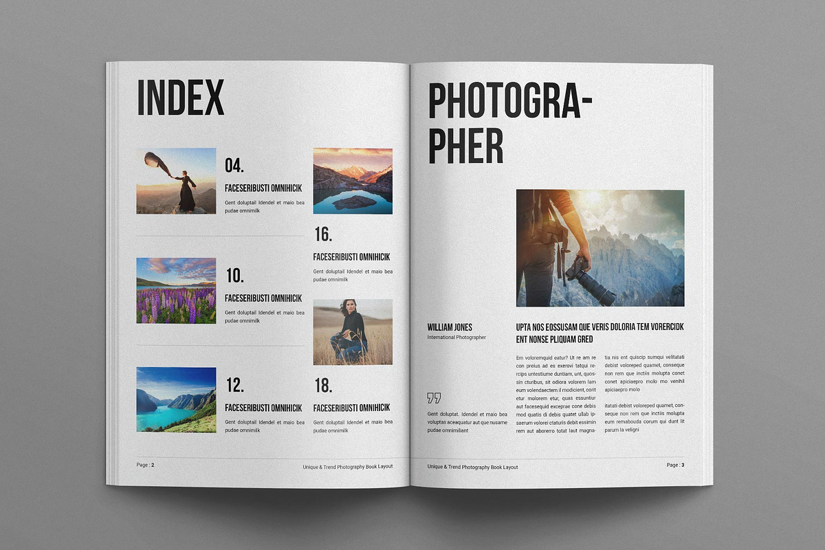 Photography Book Design Template, a Brochure Template by E-Type (Photo 2 of 8)