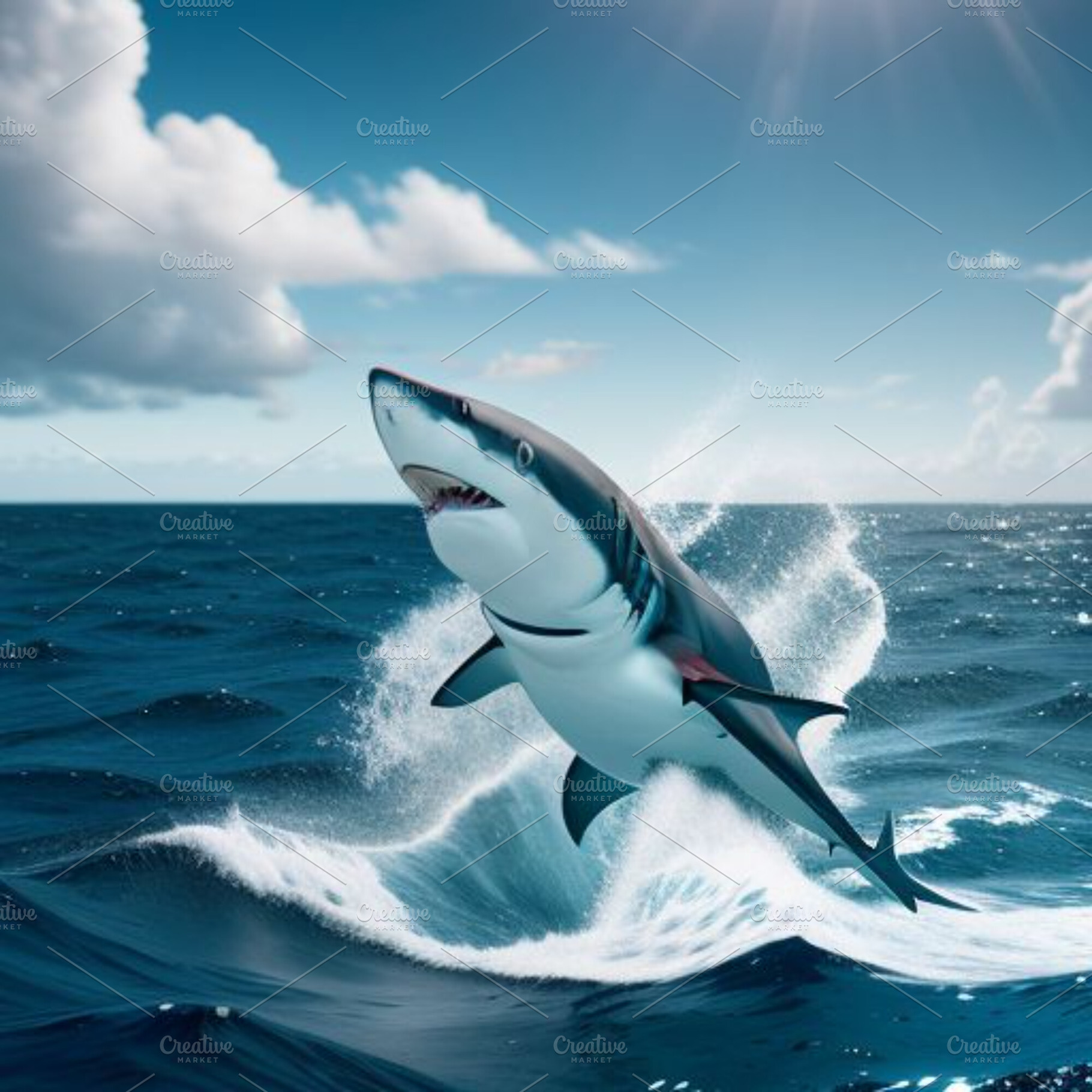 great white shark stock image, an Animal Photo by ComfortQ