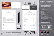 Silverpeak Stationery Set & Invoice, a Stationery Template by Andre28 (Thumbnail 1 of 5)