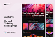 Concert Ticketing Landing Page, an UI Kit Template by peterdraw (Thumbnail 1 of 3)