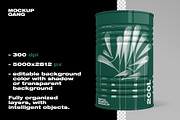 Metal Barrel Mockup, a Cups & Container Mockup by Mockup Gang (Thumbnail 2 of 4)
