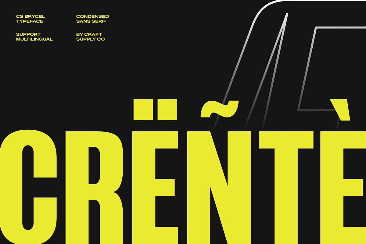 CS Brycel – Condensed Font, a Sans Serif Font by Craft Supply Co. (Photo 7 of 8)