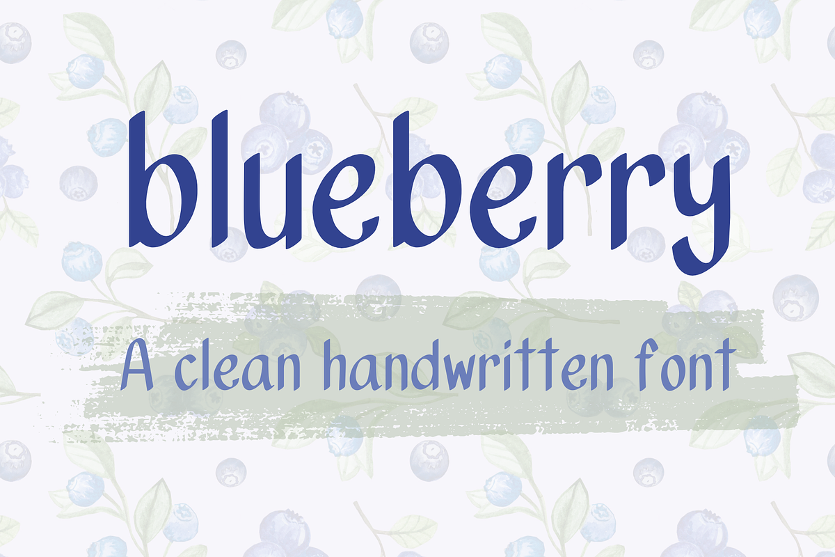 Blueberry Clean Handwritten Font, a Font by Lalava Studio (Photo 1 of 8)