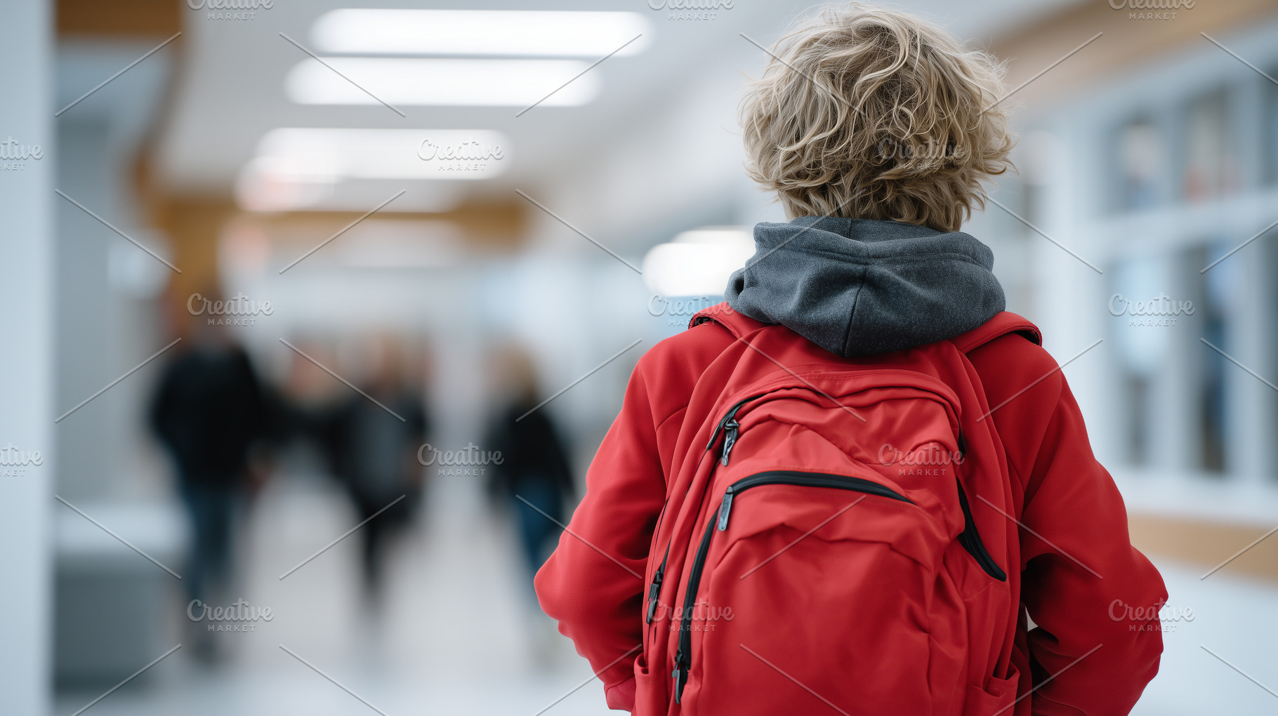 Young student with curly blonde hair, a School & Education Photo by MistyDay