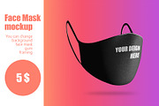 Face mask mockup template, a Mask Mockup by Radmila (Thumbnail 1 of 7)