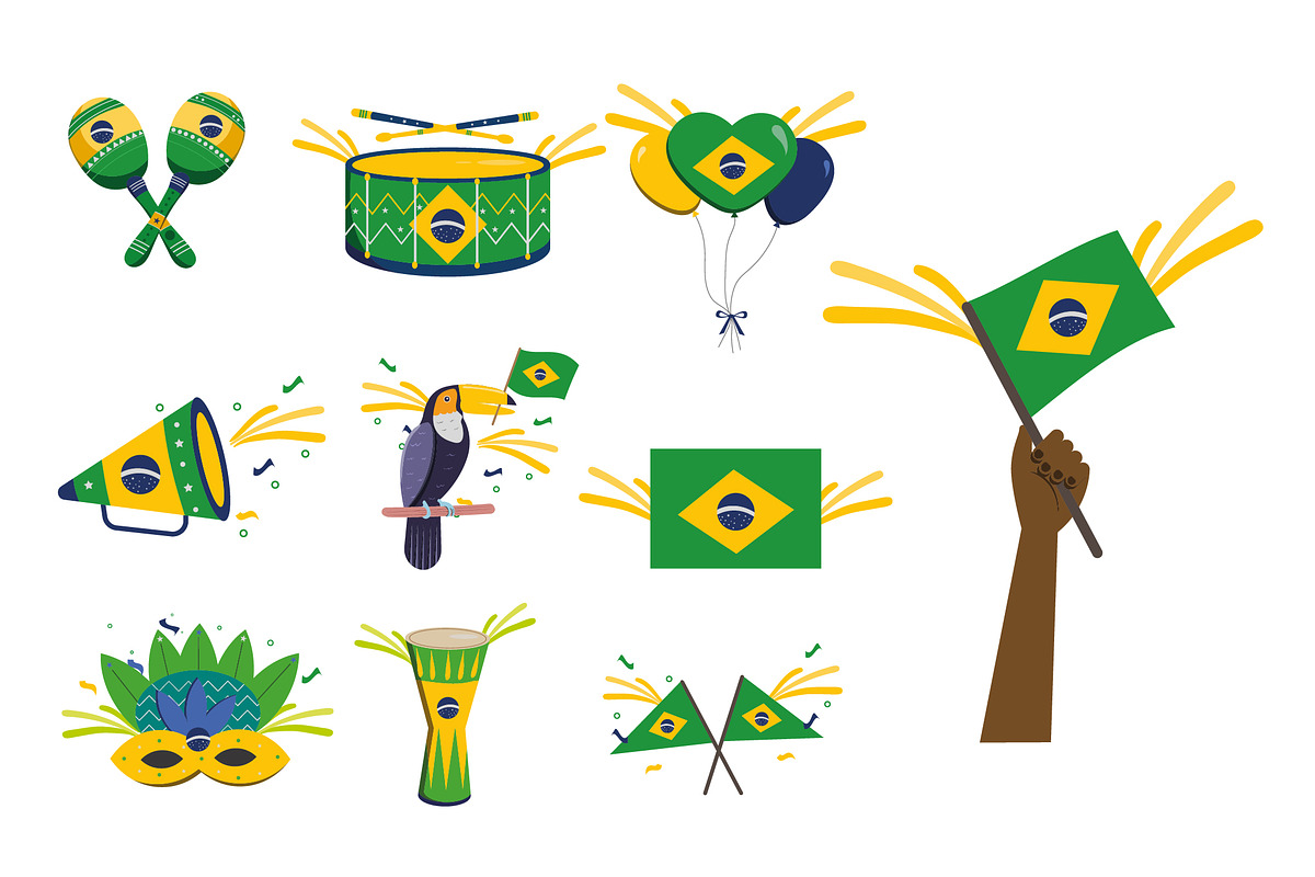 Brazil Celebration Illustration Set