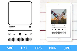 Song frame, music player template