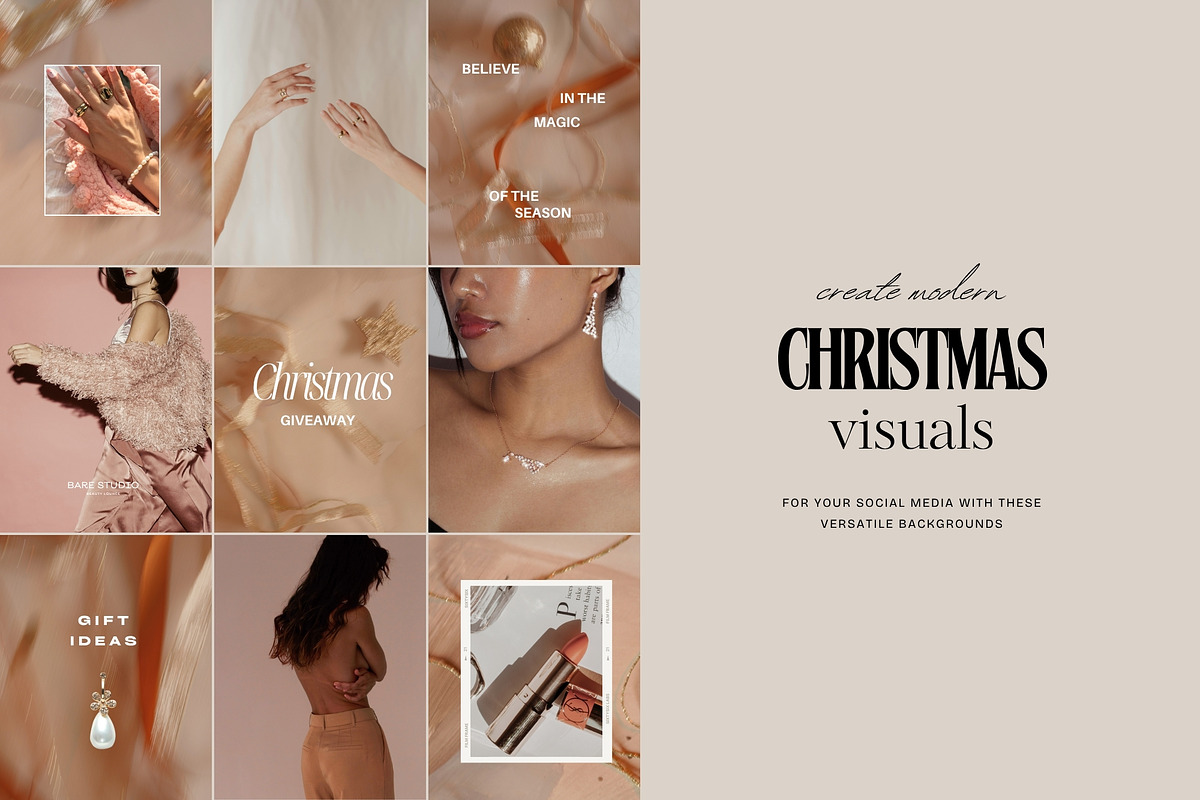 Aesthetic Gold Christmas Backgrounds, a Background Graphic by eclosque (Photo 4 of 36)