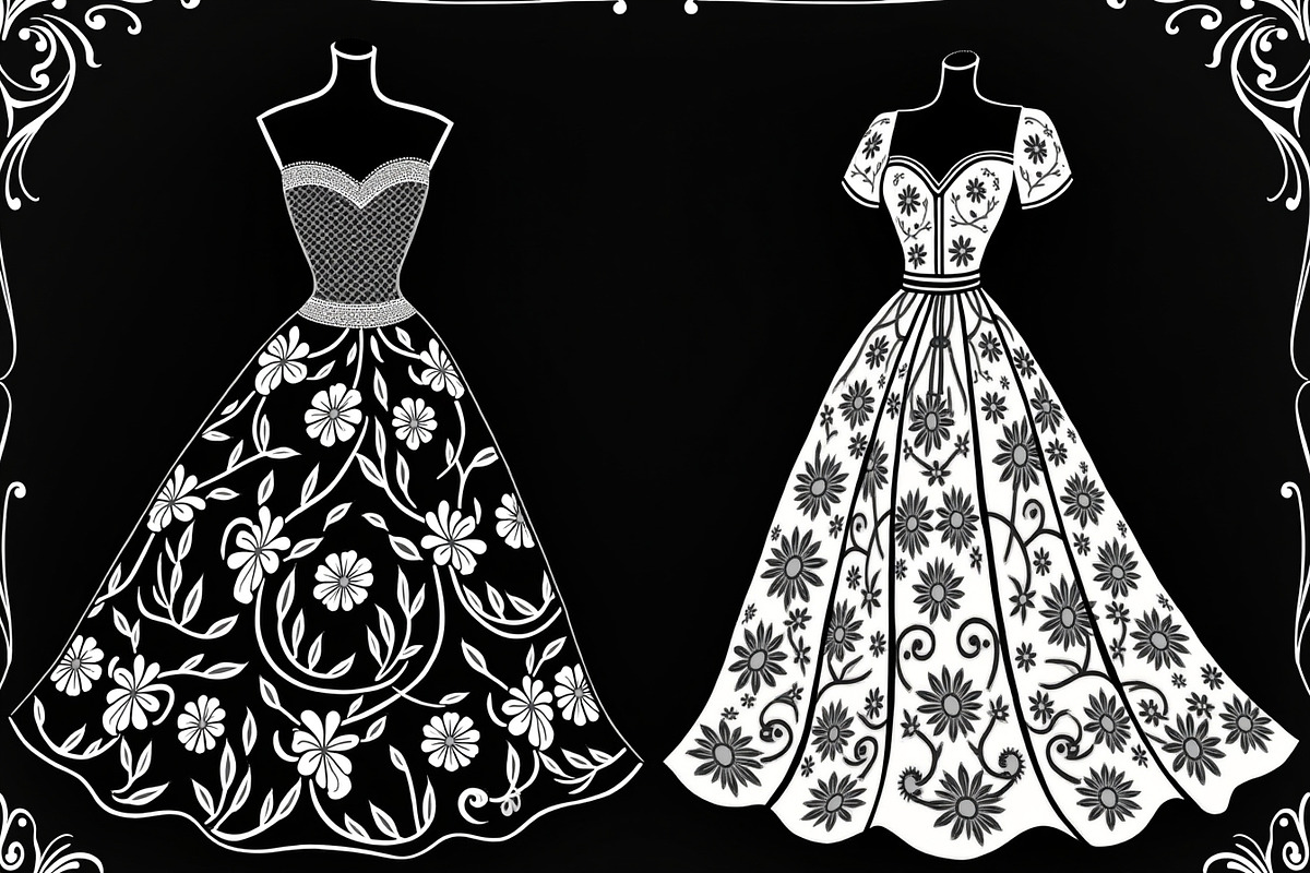 Wedding Dress Vector Pack, an Illustration by Gaye Art (Photo 18 of 21)