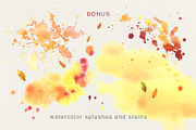 Autumn Watercolor Seamless Borders, an Illustration by NATASHA CHU (Thumbnail 4 of 4)