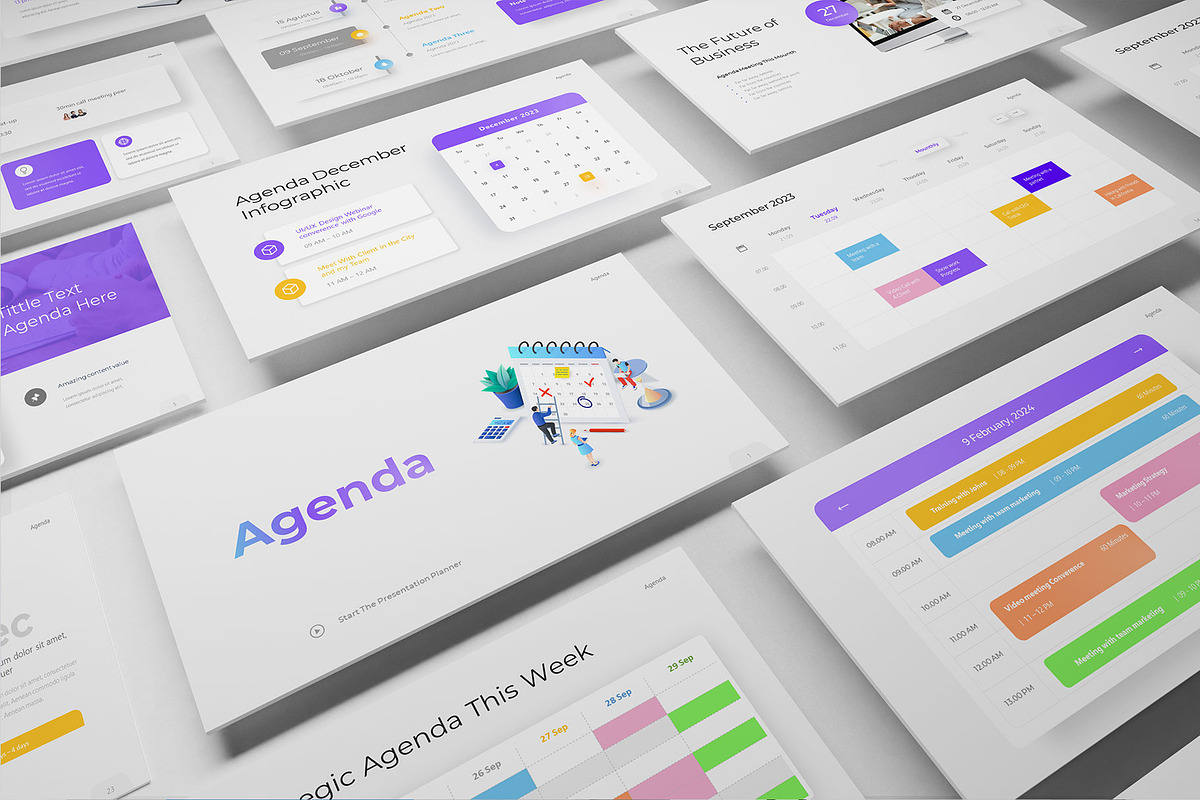 Agenda Planner PowerPoint, a Presentation Template by Pixslides (Photo 1 of 4)