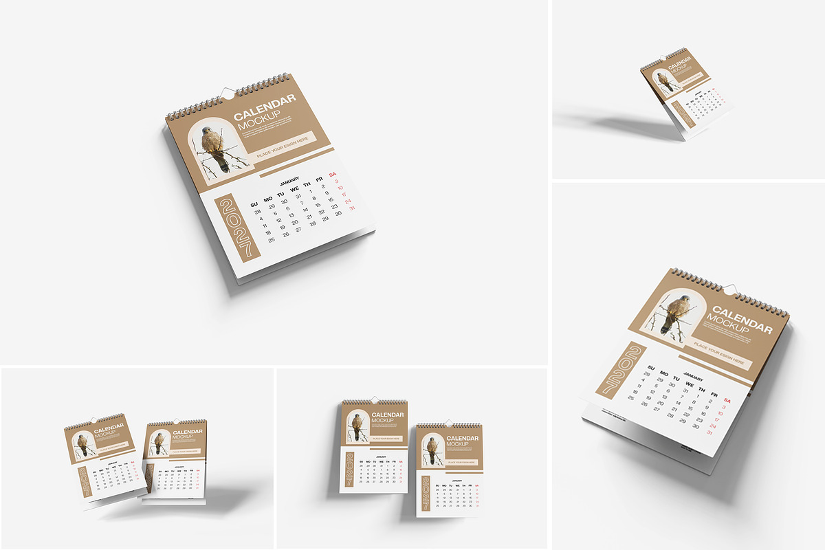 Calendar Mockup, a Mockup by Indah (Photo 1 of 6)