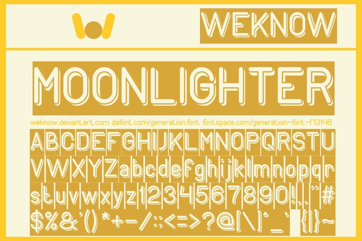generation font preview 5