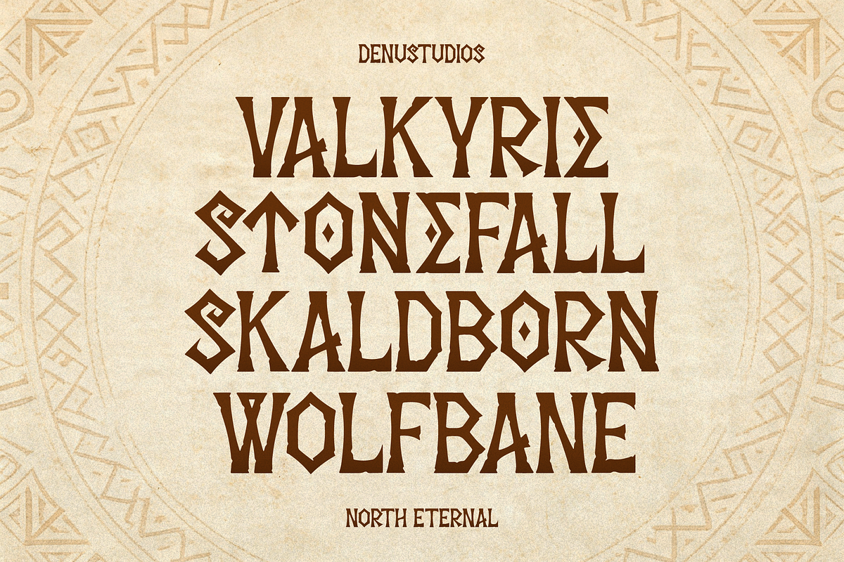 North Eternal | Runic Display Font, a Blackletter Font by Denustudios (Photo 3 of 11)