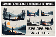 A silhouette of a man fishing, an Illustration by Amazin_art (Thumbnail 1 of 7)