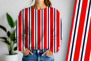 Patriotic Stripes Fourth of July Red, a Pattern Graphic by Sharon Schwalbe