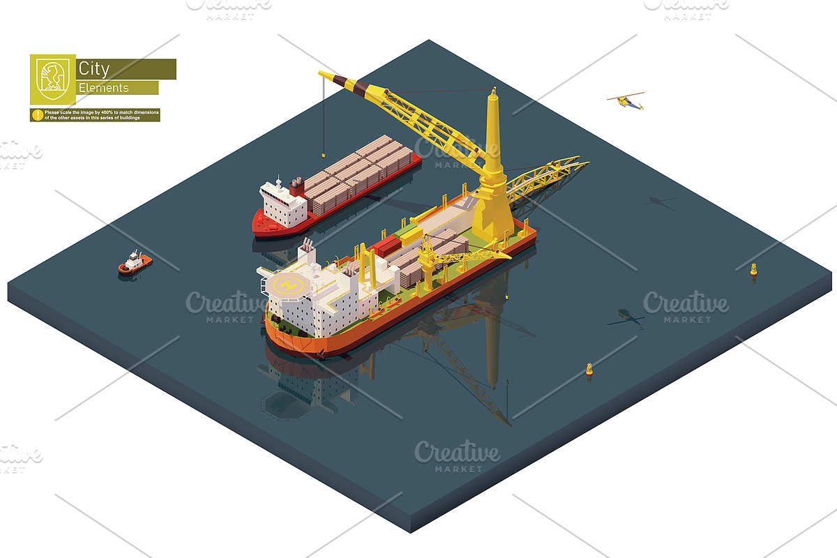 Isometric city map elements, an Object Graphic by tele52 (Photo 57 of 72)
