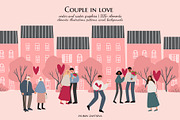 Couple in love clipart | ai png svg, a Person Illustration by LyubovZaytseva (Thumbnail 1 of 19)