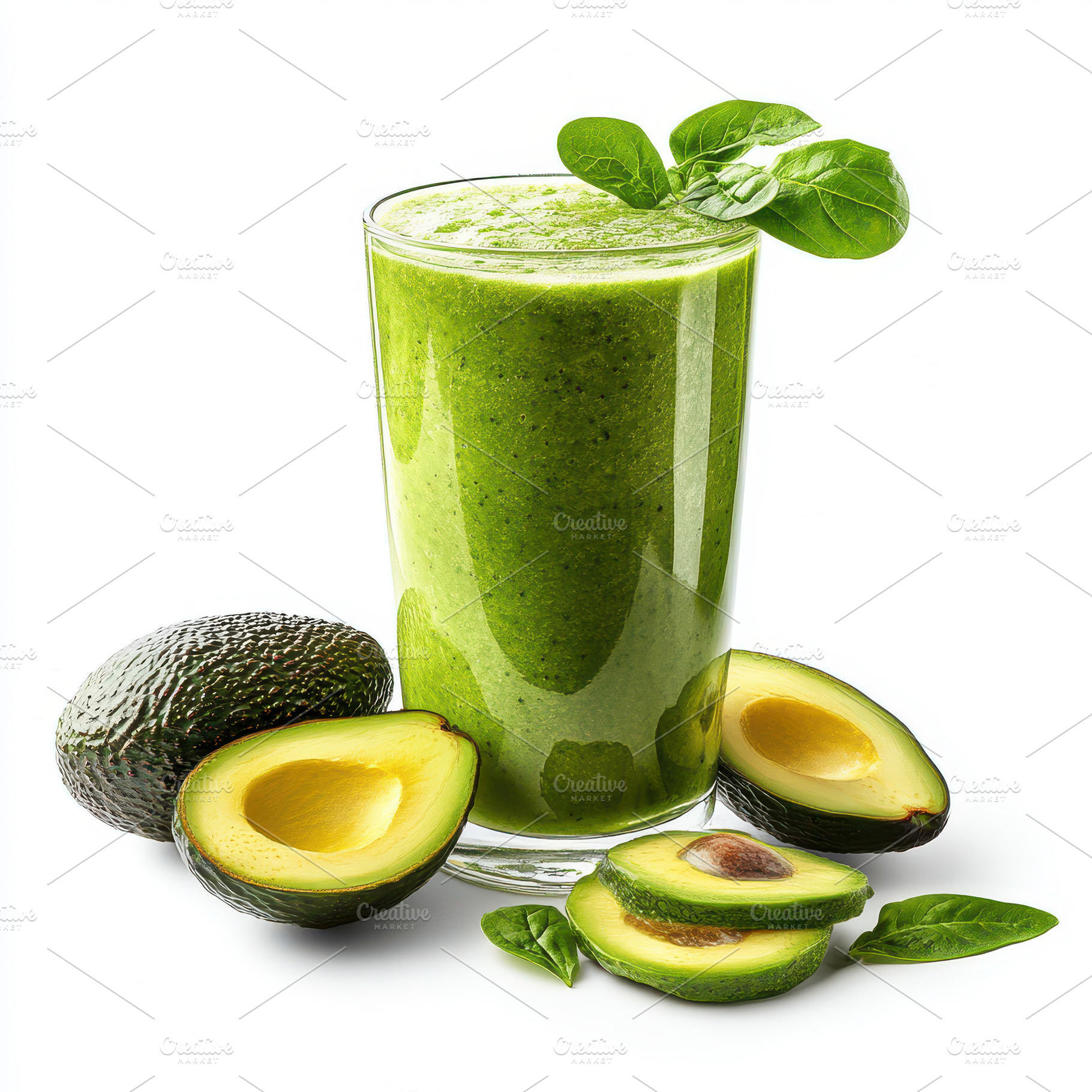 Refreshing Green Avocado Smoothie Re, a Food & Drink Photo by Pixeness Studio