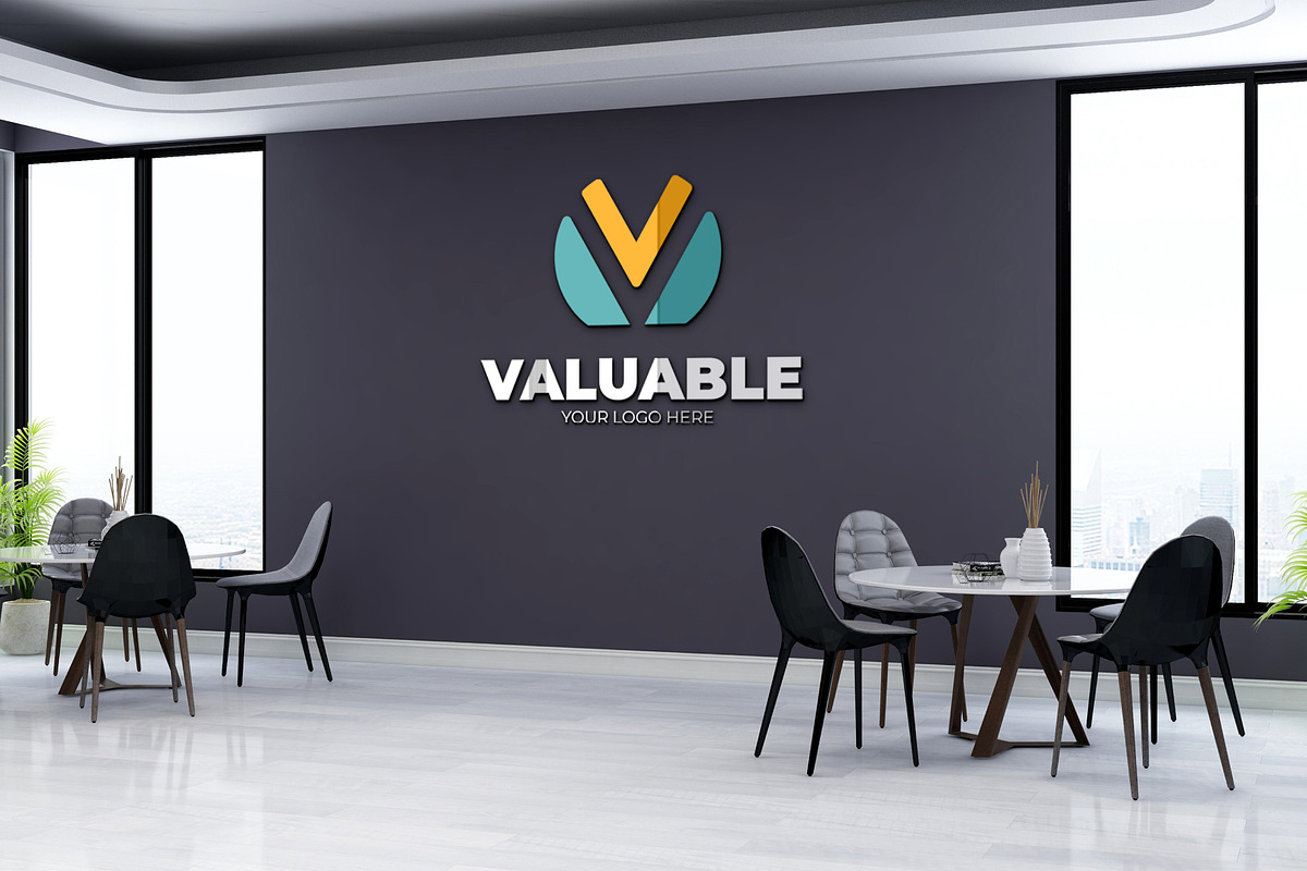 PSD Office Scene 3D Wall Mockup, a Product Mockup by Ayy (Photo 7 of 15)