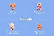 3D Animal Character Pack Vol 1, an Animal 3D Model by Algrafika_Official (Thumbnail 2 of 7)