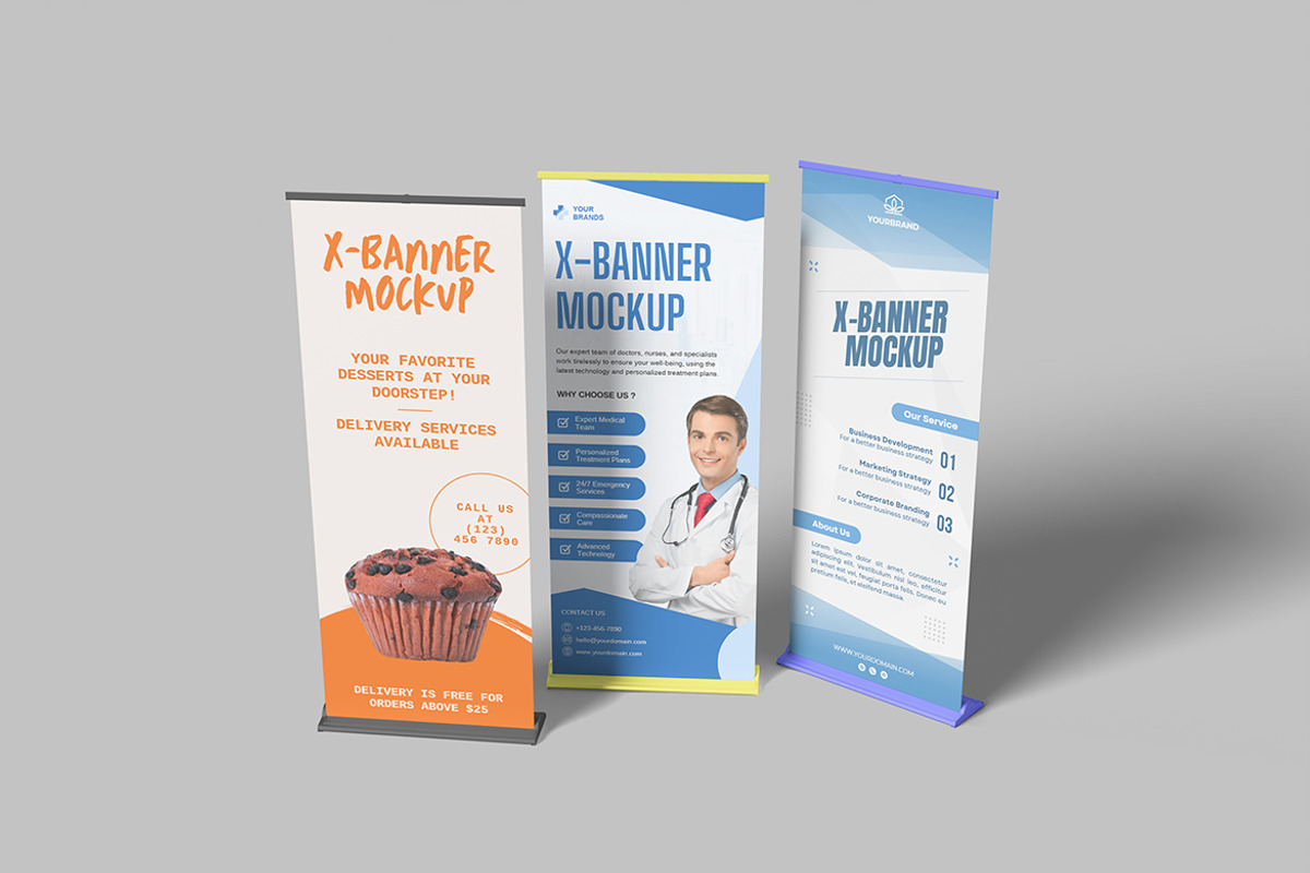 Branding X-Banner Mockup, an Advertising Mockup by ianmikraz (Photo 2 of 5)