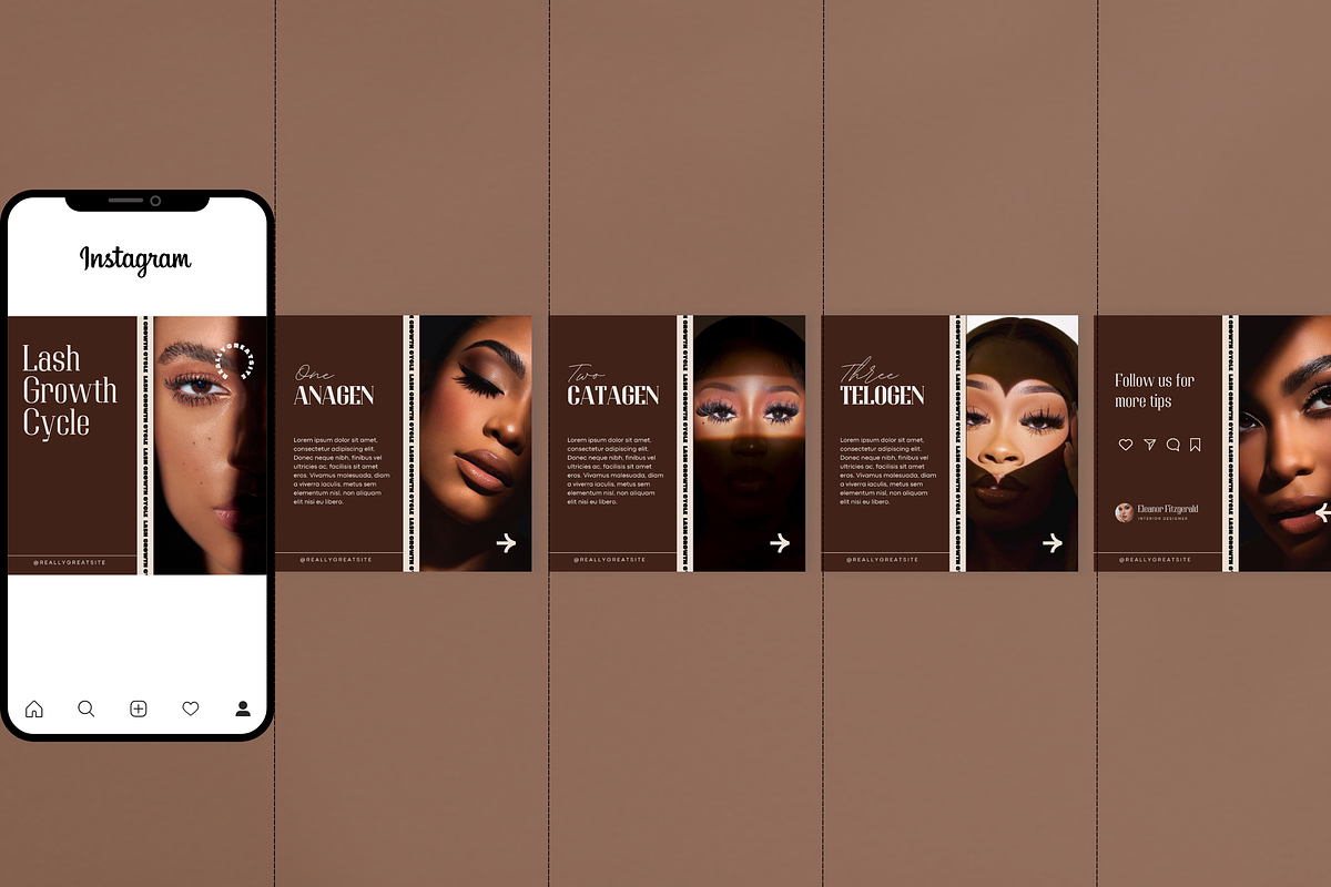 Brown Lash artist Instagram Template, a Social Media Template by My Template Studio (Photo 14 of 18)