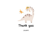 Dinosaur girl collection, an Animal Illustration by JulzaArt (Thumbnail 9 of 9)