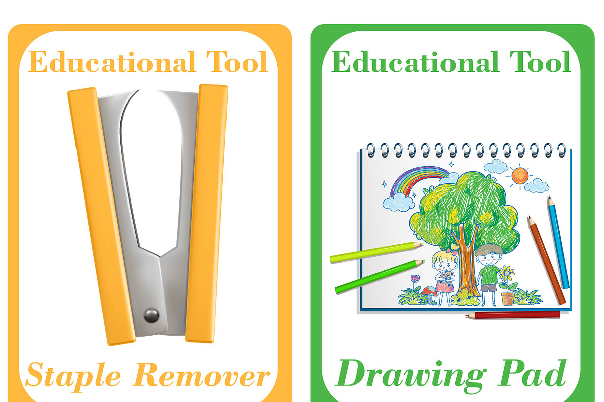 Educational Tool Flash Card for Kids, a Card Template by DigitalsDesigns (Photo 4 of 4)