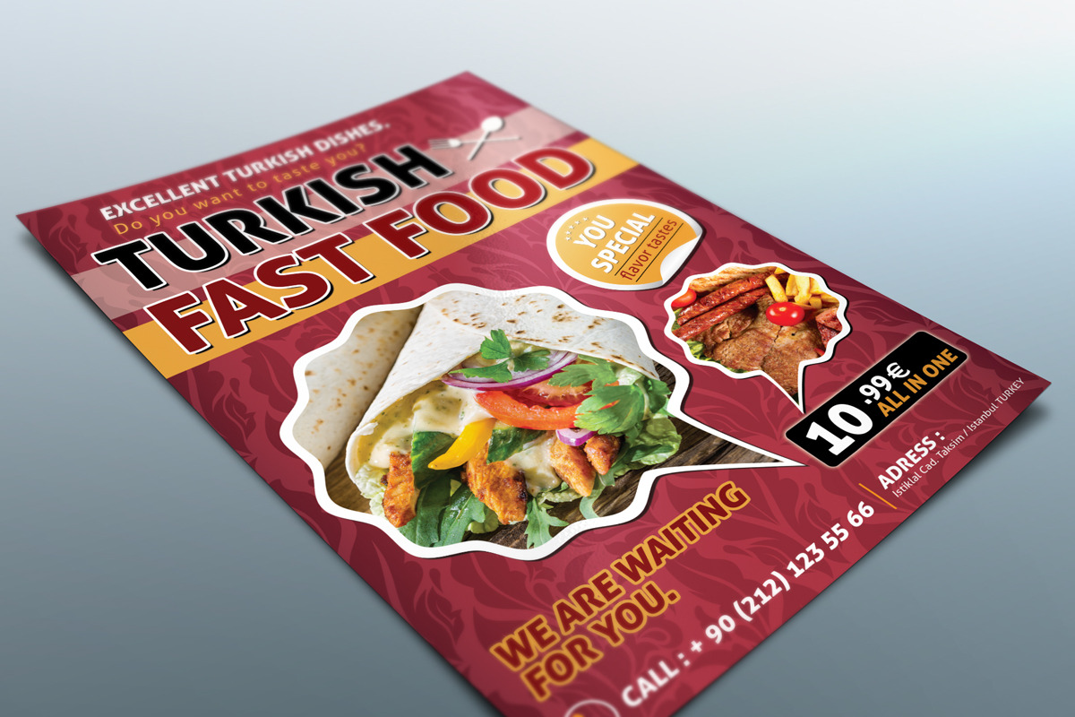 Turkish Food Flyer, a Flyer Template by fatihakdemir (Photo 1 of 5)